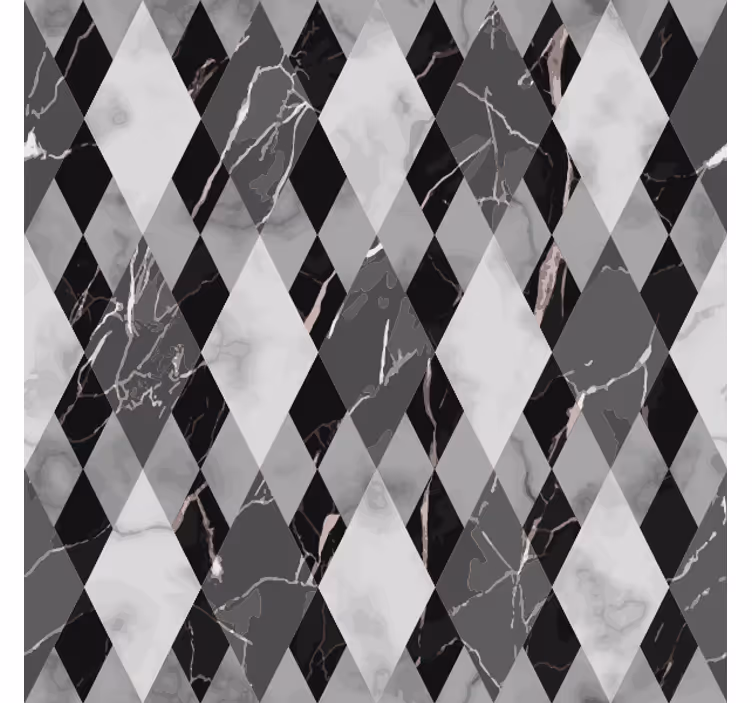 Marmor tapete mit dunklem diamantmuster - TenStickers
