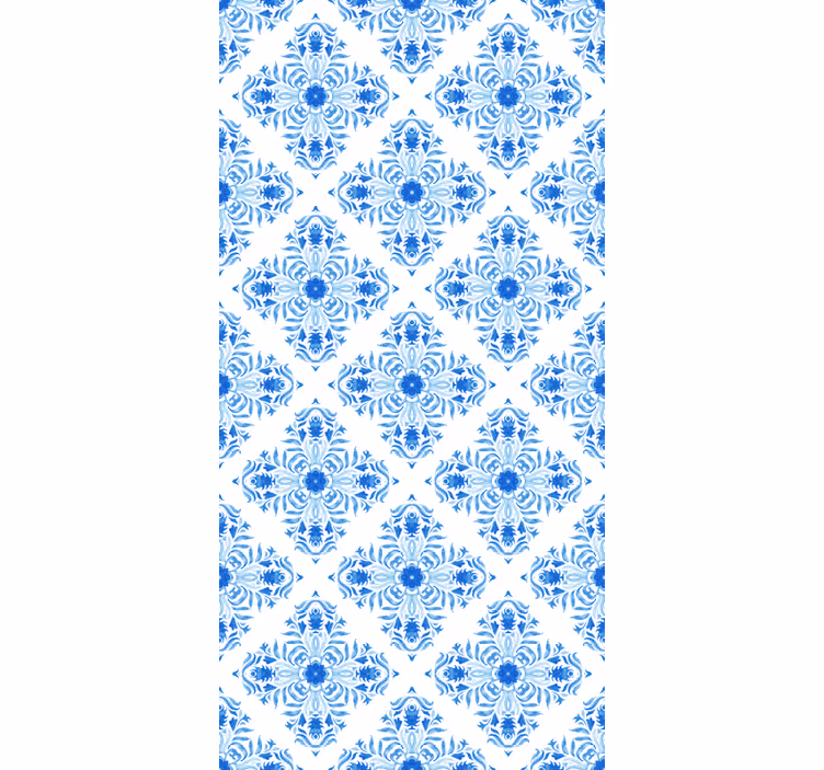 Tapete fliesenoptik fontaine blaue fliesenoptik - TenStickers