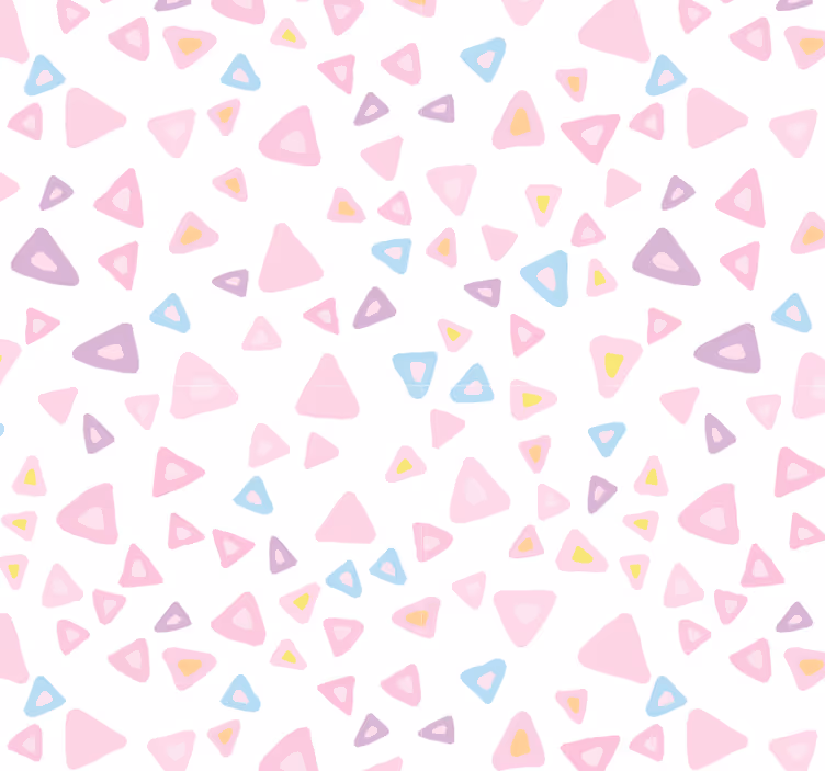 Tapete fliesenoptik im kawaii stil mit pastellmuster - TenStickers