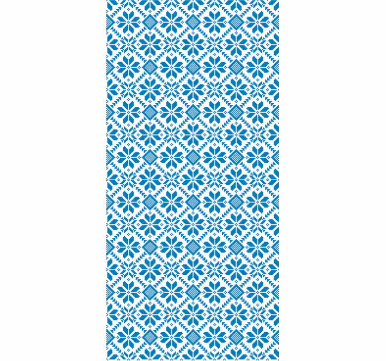 Tapete fliesenoptik blaues fliesenmuster - TenStickers
