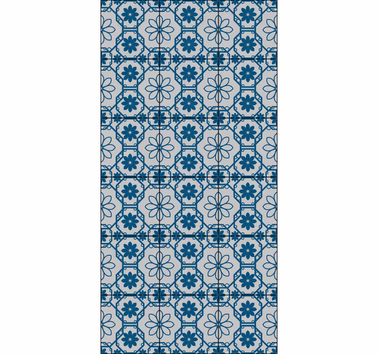 Tapete fliesenoptik floral mosaikfliese - TenStickers