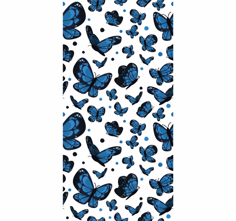 Tapete kinderzimmer schmetterling blau - TenStickers