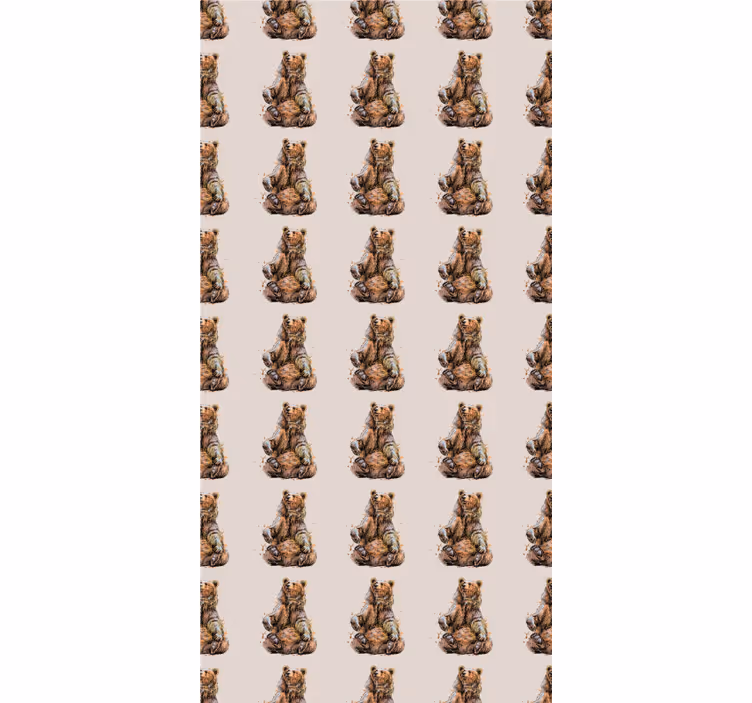 Tapete kinderzimmer braunbär - TenStickers