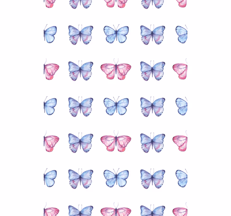 Tapete kinderzimmer mit blauen und rosa flügeln - TenStickers