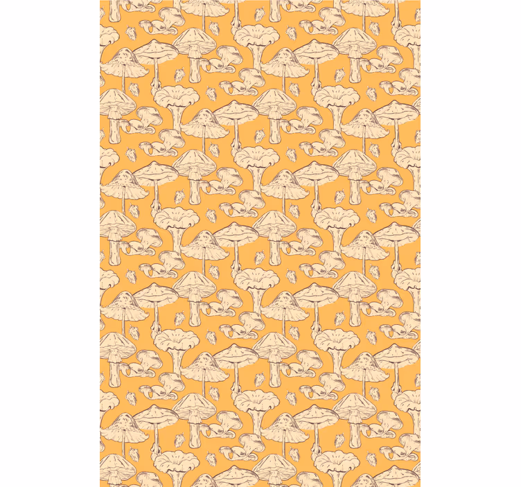 Tapete flur mit pilzmuster design - TenStickers