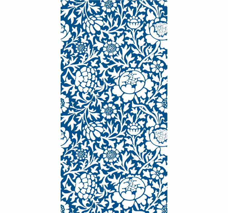 Tapete flur mit blauem vintage-muster - TenStickers