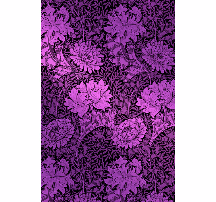 Tapete flur mit lila botanischem motiv - TenStickers