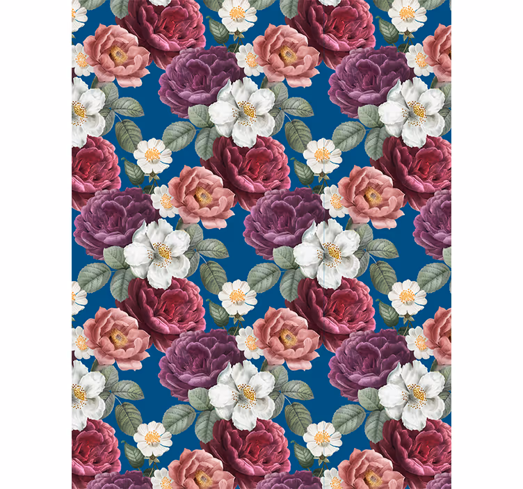Tapete flur mit lebhaftem rosenarrangement - TenStickers