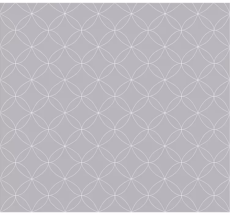Tapete skandinavisch graue geometrische blumen - TenStickers
