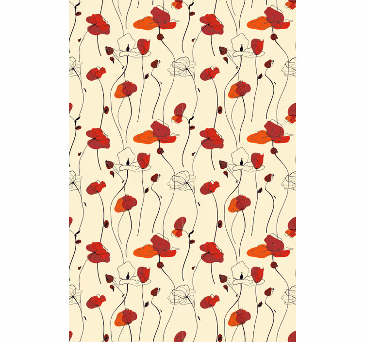 Tapete klassisch mohnblumen - TenStickers