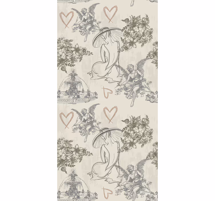 Tapete klassisch im vintage französischen romantikdesign - TenStickers