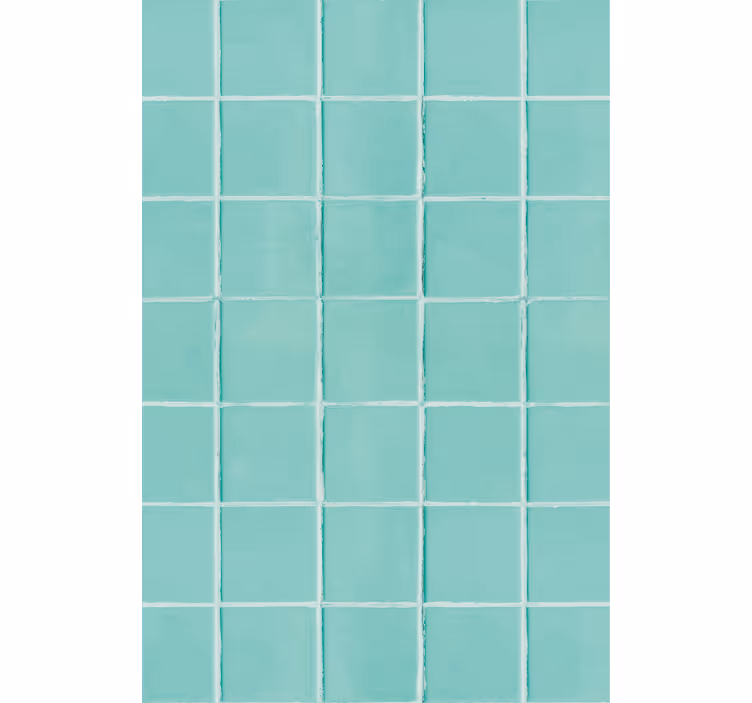 Wohnzimmer tapete türkis fliesenmuster - TenStickers