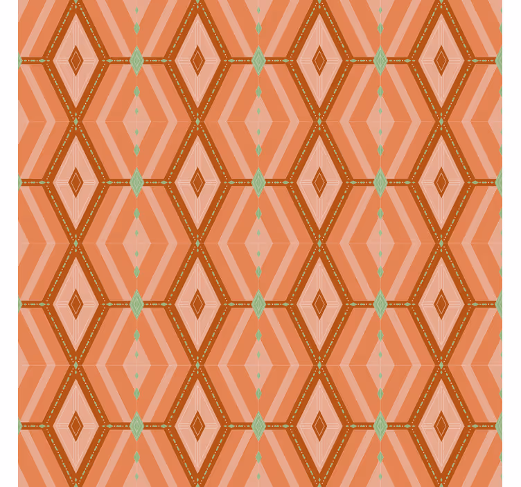 Wohnzimmer tapete mit geometrischem hexagonalem muster - TenStickers