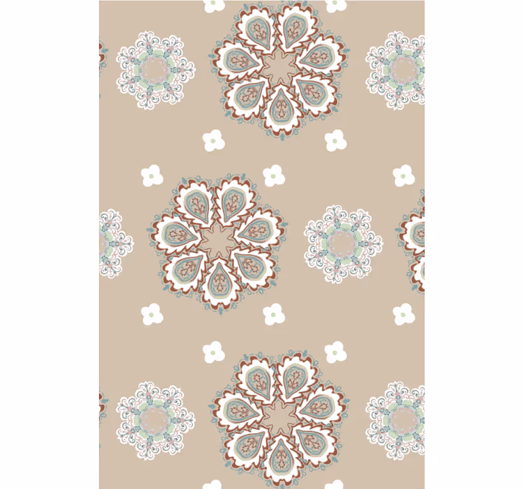 Wohnzimmer tapete mit eleganten blumenmustern - TenStickers