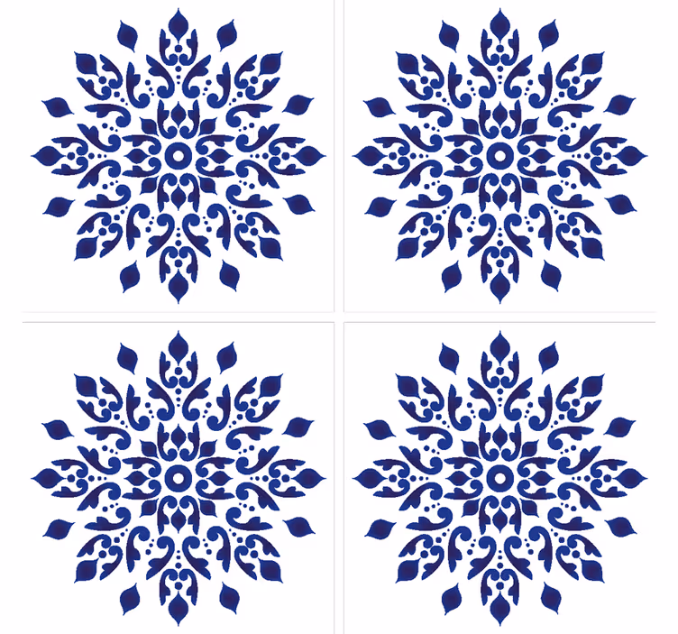 Tapete fliesenoptik runde klassische fliese - TenStickers