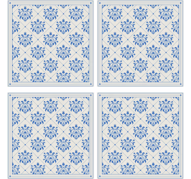 Tapete fliesenoptik florales und ornamentales vintage-muster - TenStickers