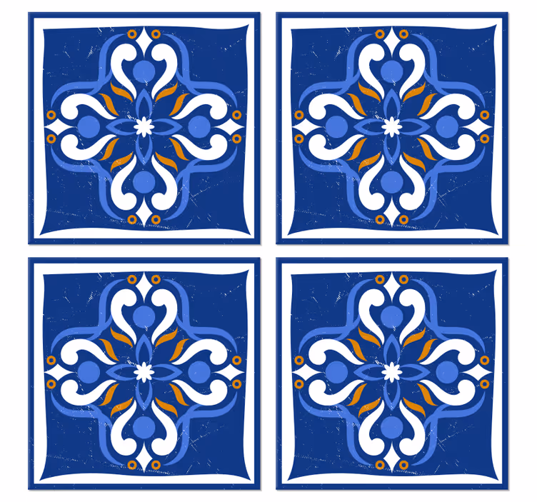 Tapete fliesenoptik klassische mediterrane fliesen - TenStickers