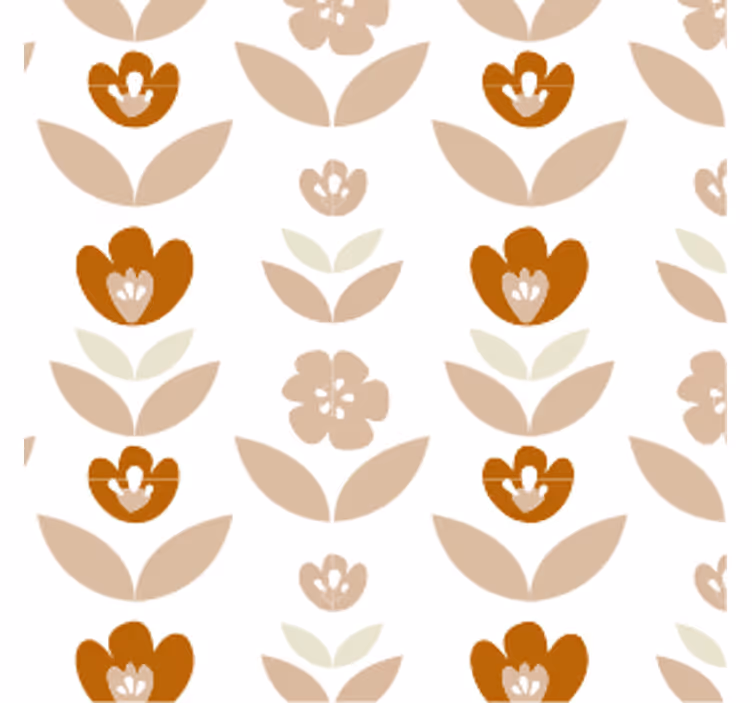 Vintage tapete mit 70er jahre blumenmuster - TenStickers