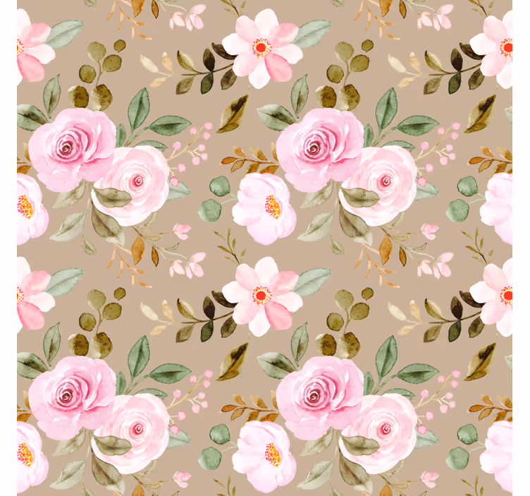 Blumentapete vintage beige rosenstruktur - TenStickers