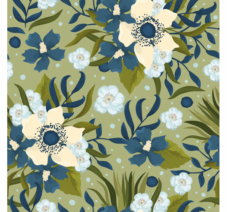 Blumentapete mit buntem sommerblütenmuster - TenStickers