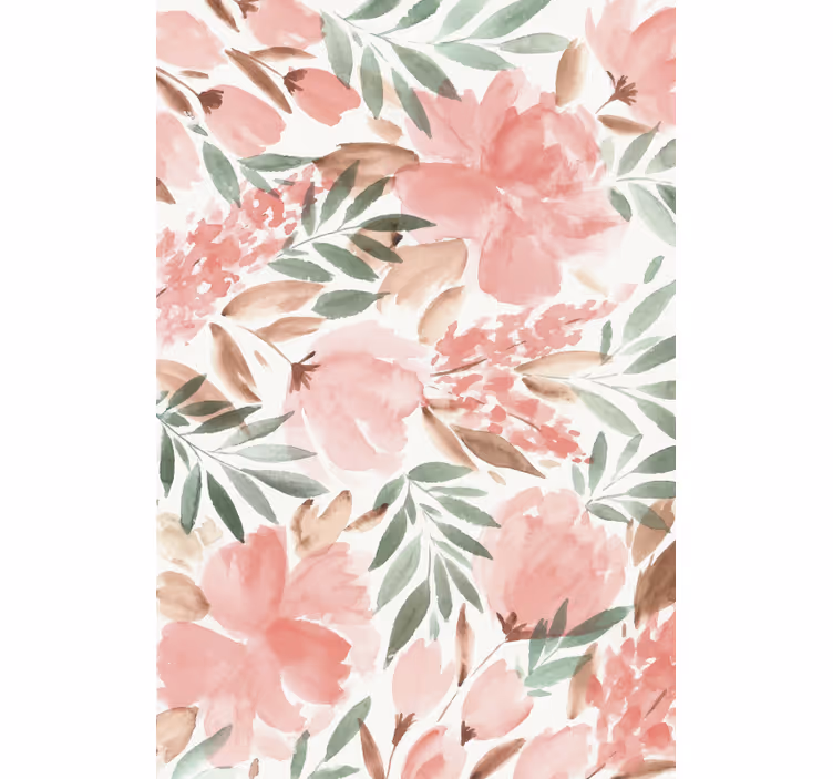Blumentapete mit blühenden blumen - TenStickers