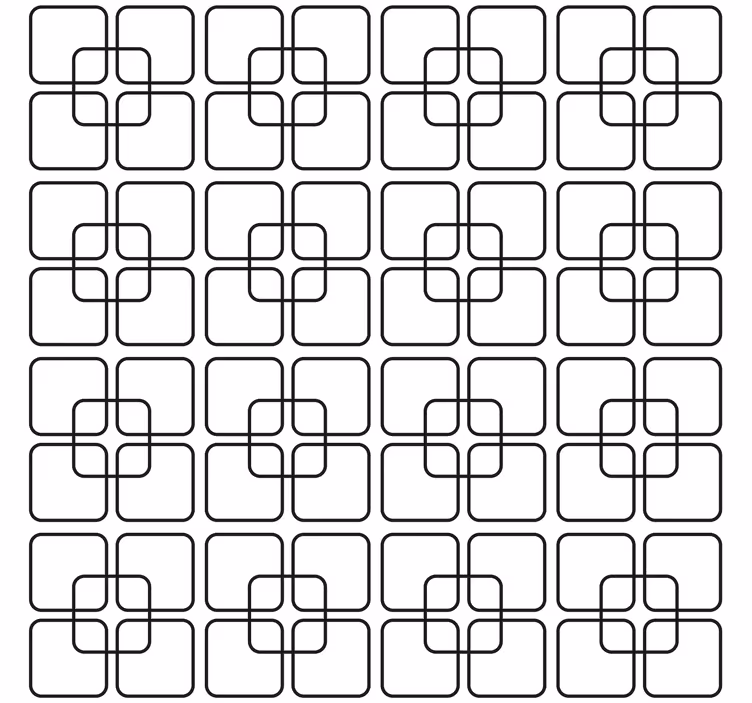 Tapete geometrisch schwarze quadrate urbanes muster - TenStickers