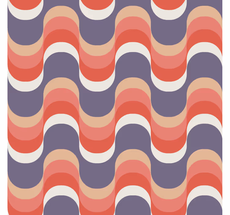 Tapete geometrisch mit wellenförmigem muster - TenStickers