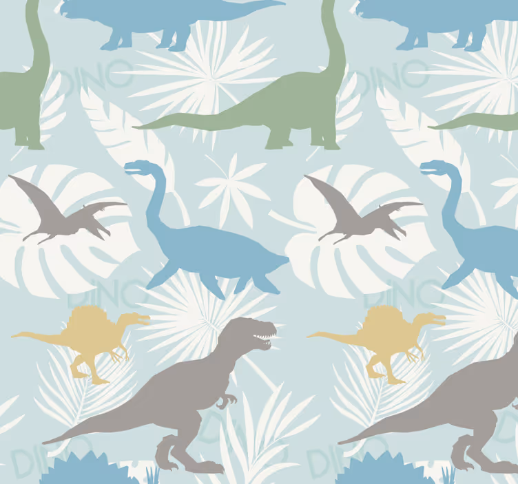 Tapete dinosaurier im pastellfarbdesign - TenStickers