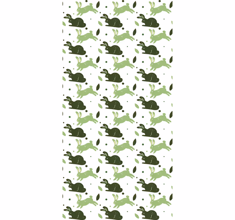 Tapete dinosaurier mit grünen kaninchen - TenStickers