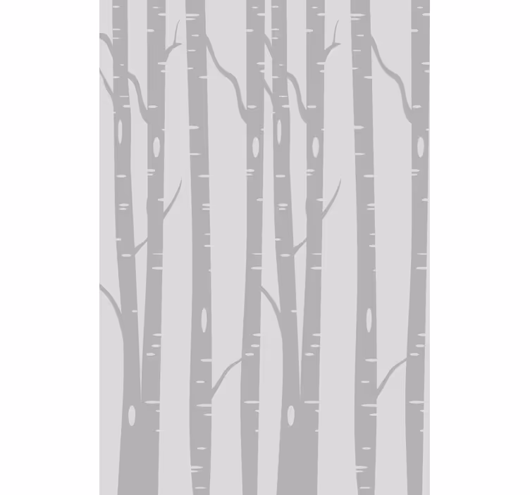 Tapete baum hoher birkenwald skandinavisch - TenStickers