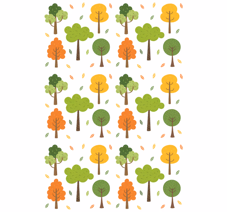 Tapete baum mit buntem muster - TenStickers