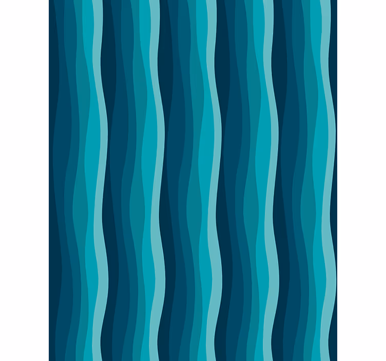 Wohnzimmer tapete mit welligem blauen muster - TenStickers