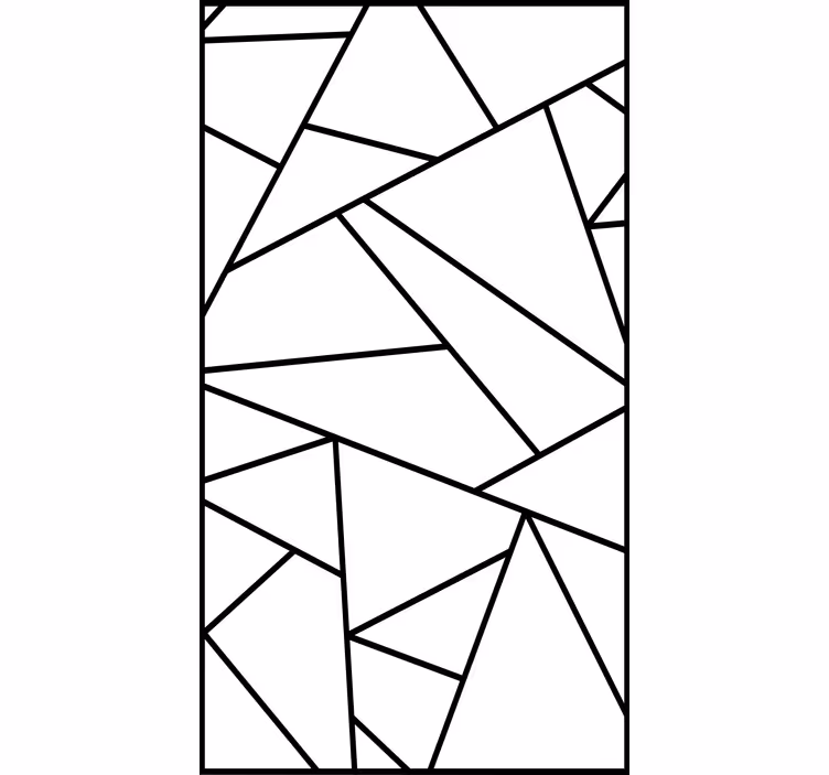 Tapete modern mit schwarzen geometrischen linien - TenStickers