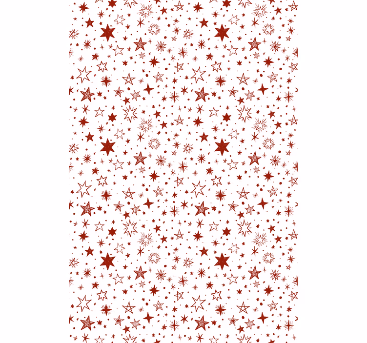Tapete modern rote aquarellsterne - TenStickers