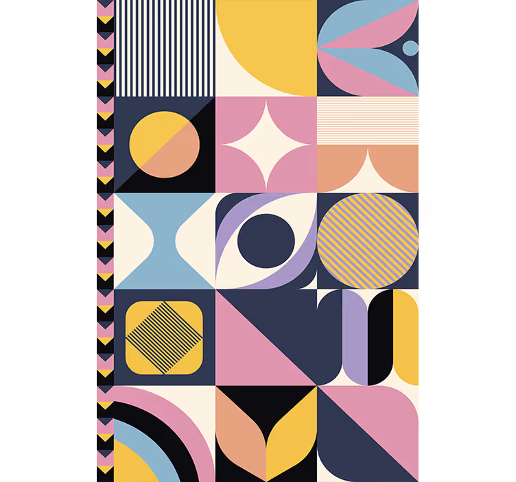 Tapete modern geometrische figurenmalerei - TenStickers