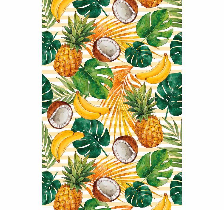 Tapete modern handgemaltes sommerliches tropenmuster - TenStickers