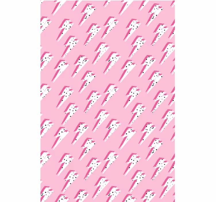 Tapete modern mit pinkem blitzmotiv - TenStickers