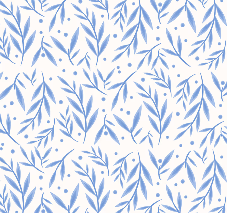 Tapete badezimmer blau-weißes muster - TenStickers