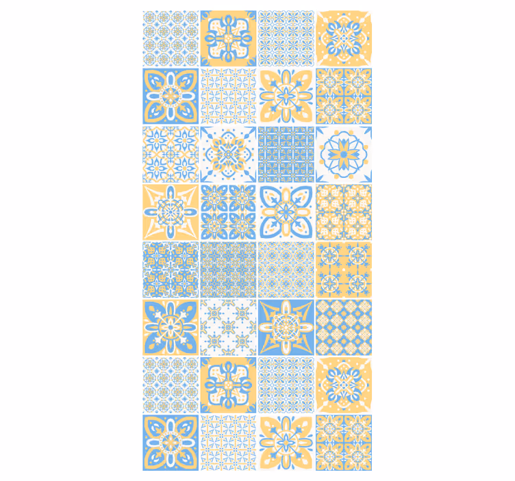 Tapete küche mit portugiesischen mosaikfliesen - TenStickers