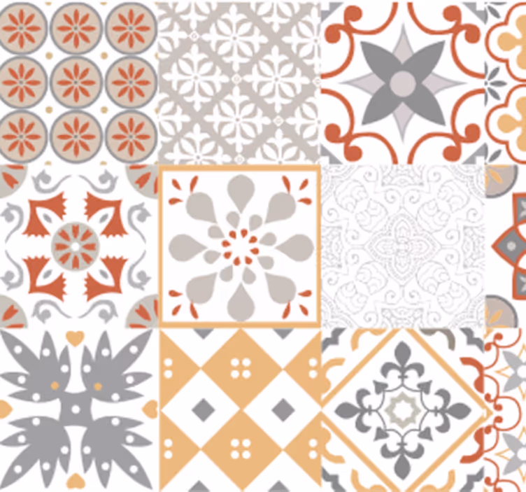 Tapete küche orangenmosaik - TenStickers