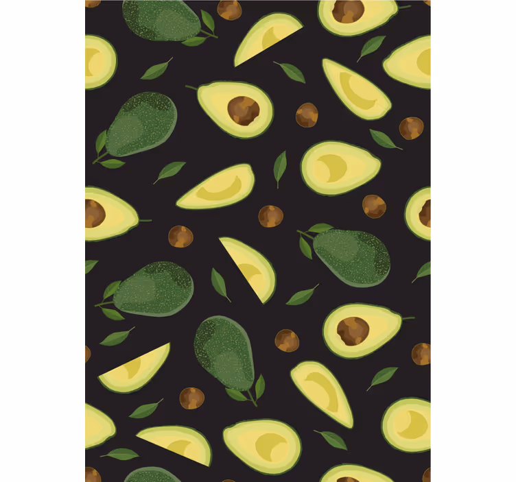 Tapete küche mit avocado motiv - TenStickers