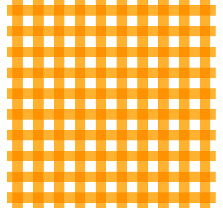 Tapete küche mit orangefarbener karierten muster - TenStickers