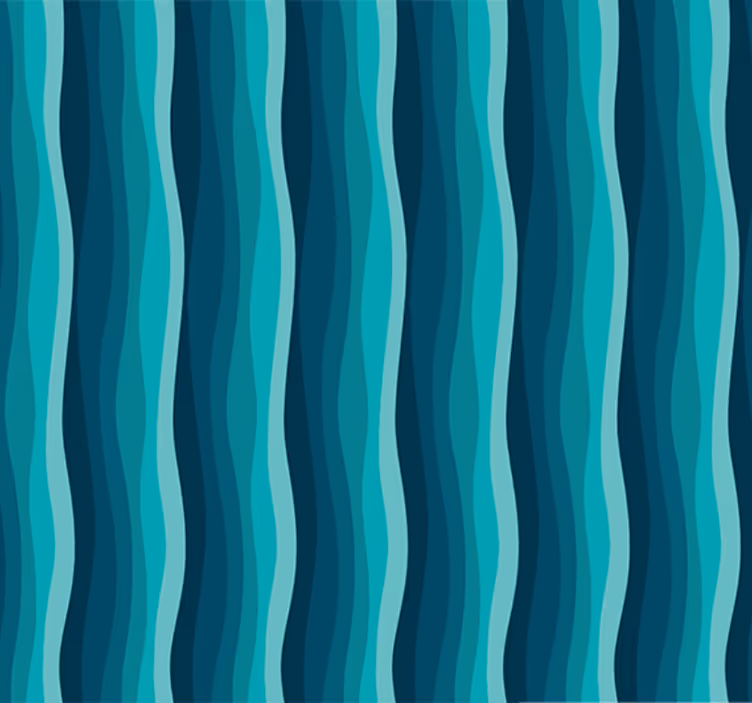 Wohnzimmer tapete in sanften blauen wellen - TenStickers