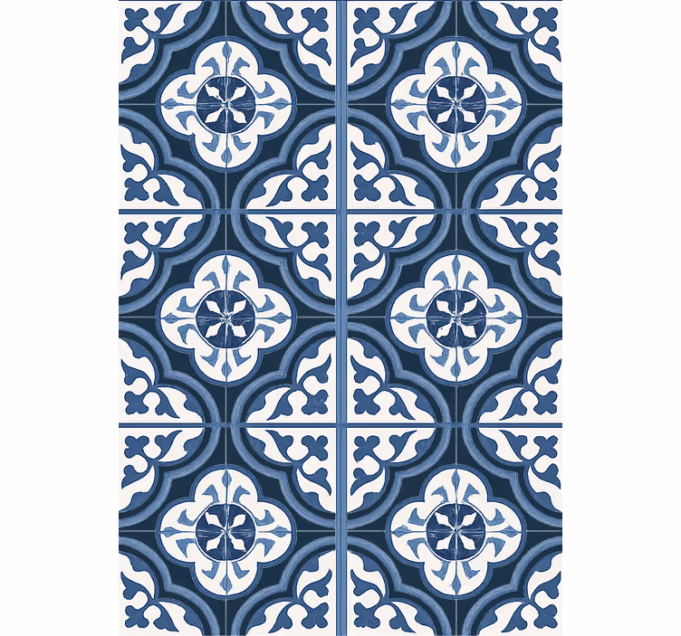 Wohnzimmer tapete in blau "majorica" portugiesisch - TenStickers