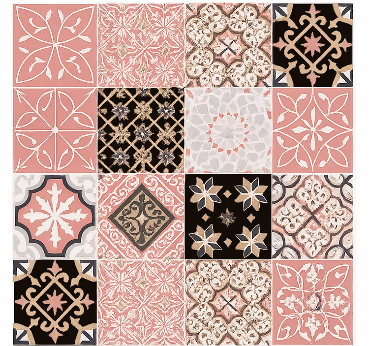 Wohnzimmer tapete in pink zementoptik - TenStickers
