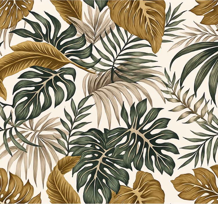 Wohnzimmer tapete neutrale blumenmuster - TenStickers