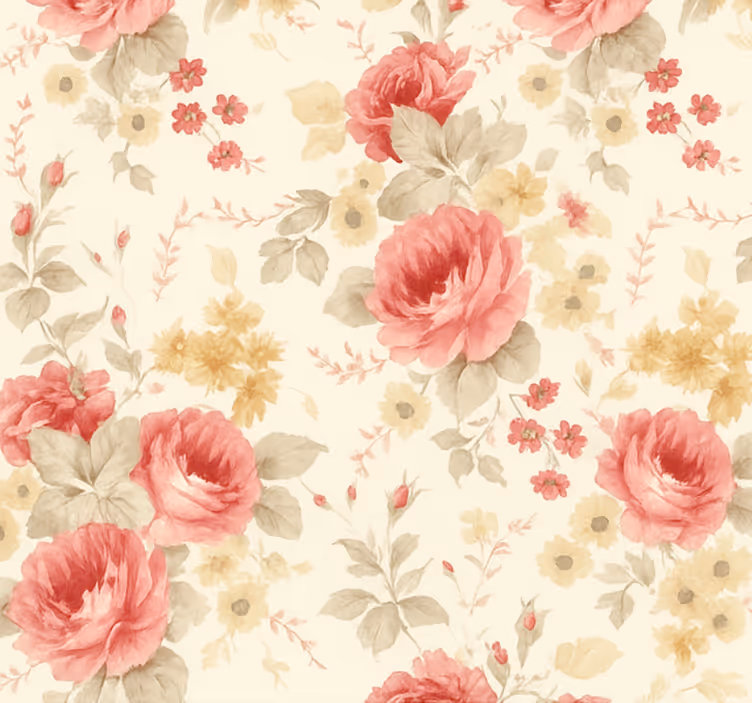 Tapete hochzeit im romantischen blumen design - TenStickers