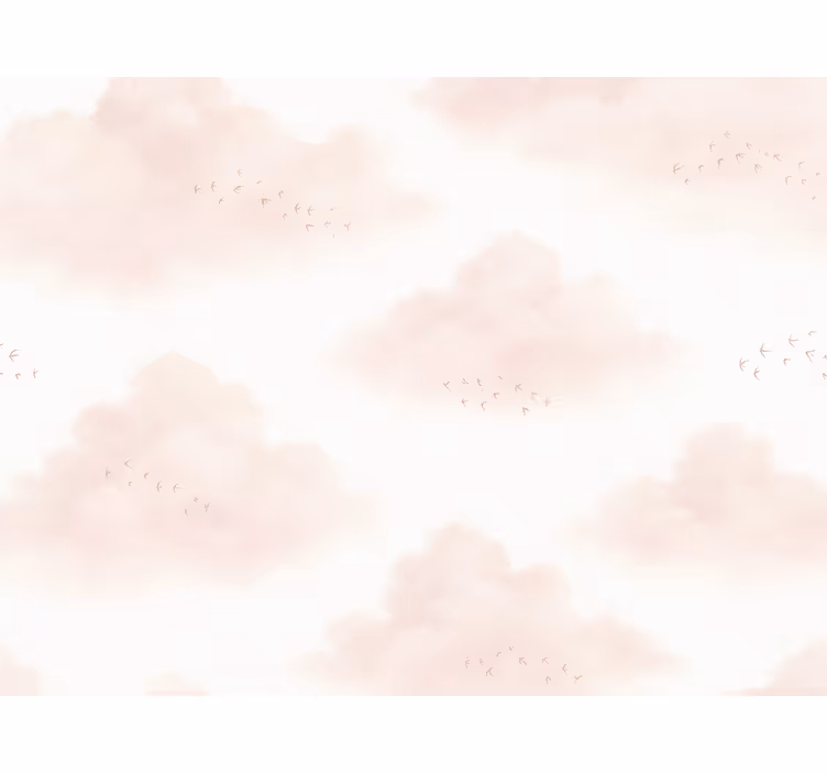 Tapete kinderzimmer rosa wolken - TenStickers