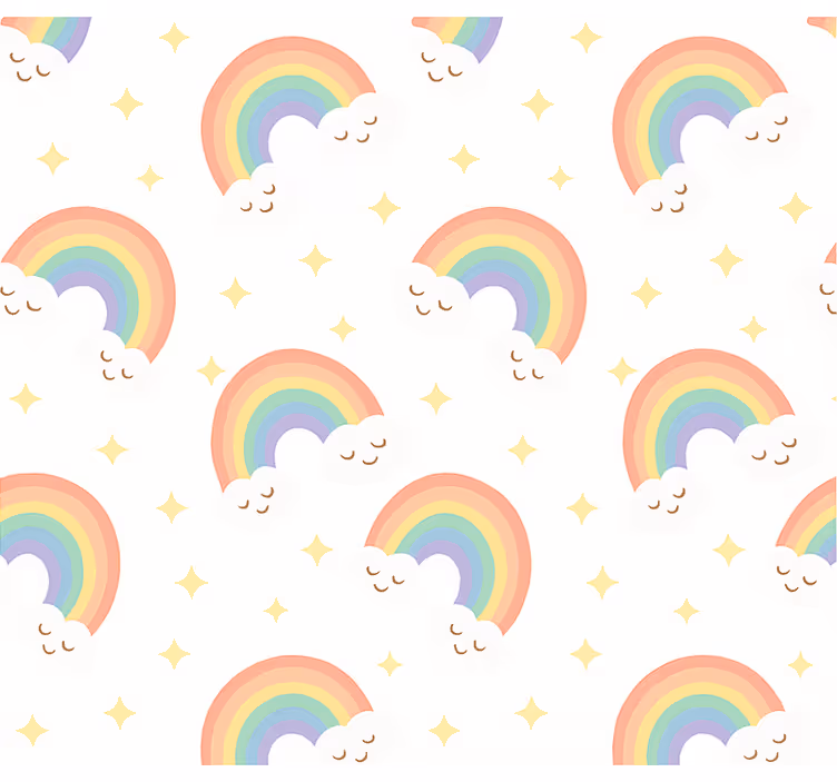 Tapete kinderzimmer regenbogen für kinder - TenStickers