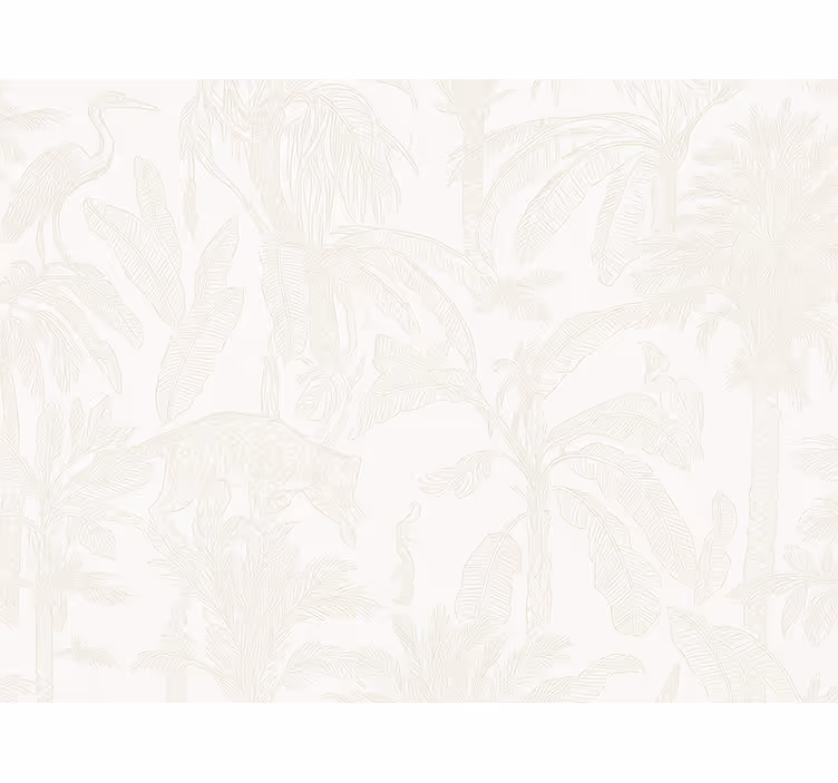 Tapete hochzeit im hellbeigen dschungeldesign - TenStickers